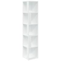 Mueble de esquina madera contrachapada blanco 33x33x164,5 cm