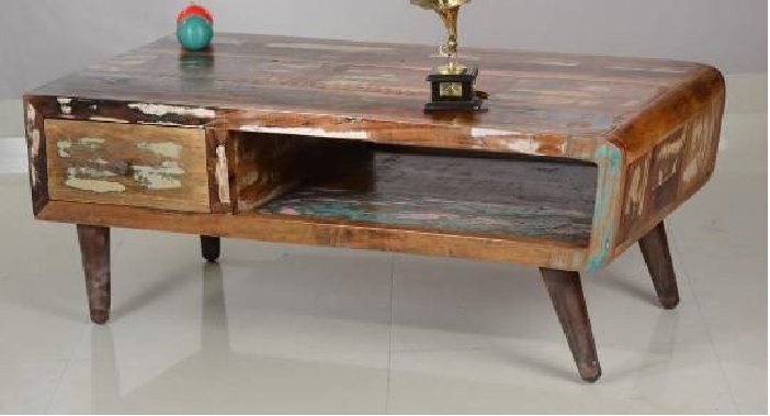 Aparador o  mesa para TV Vintage de madera maciza de mango