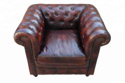 Sillon o sofa Chesterfield de cuero autentico